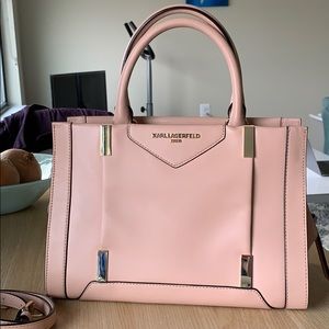 Blush pink Lagerfeld handbag